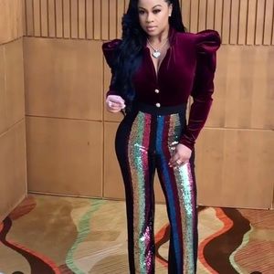 Sequined pants size small